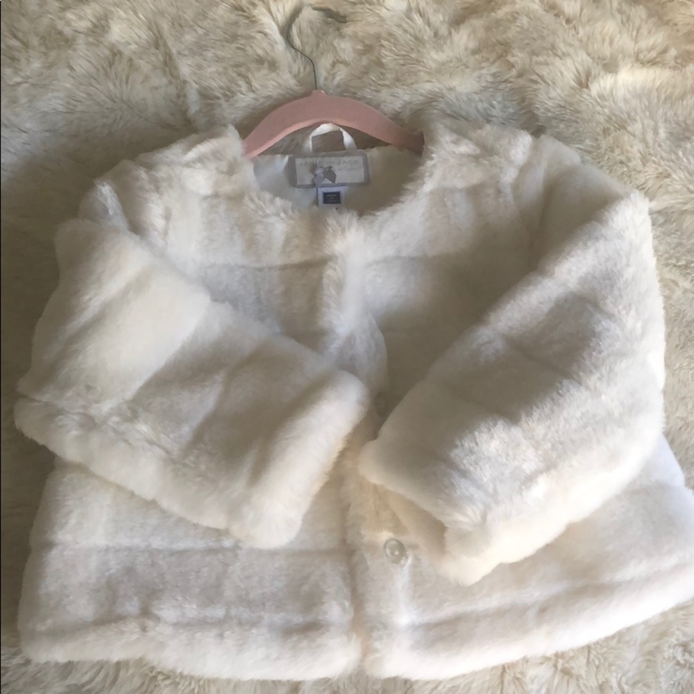 Girls Janie & Jack Faux Fur Cropped Jacket (5-6)